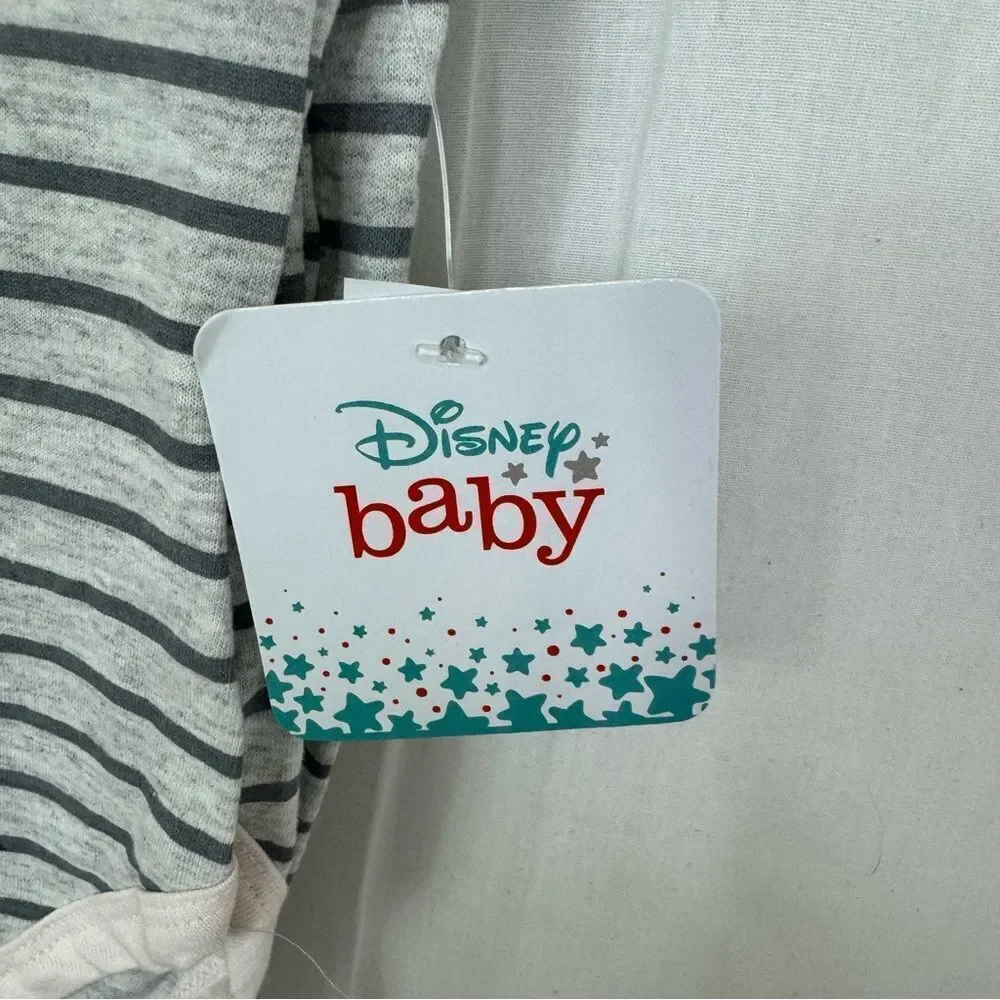 Disney Winnie the Pooh Girls’ Bodysuit, Jogger and Bib Set for Newborn – Grey